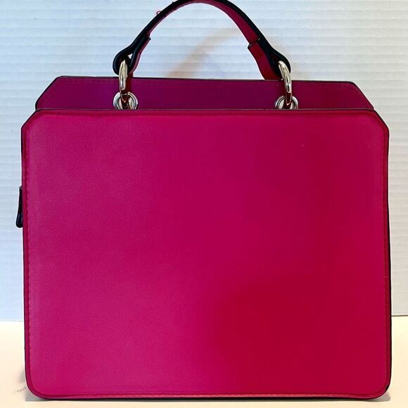 STEVE MADDEN Bevelyn Crossbody Satchel Raspberry - Picture 4 of 14